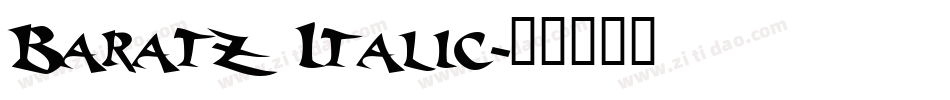 Baratz Italic字体转换